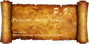 Polczer Valéria névjegykártya